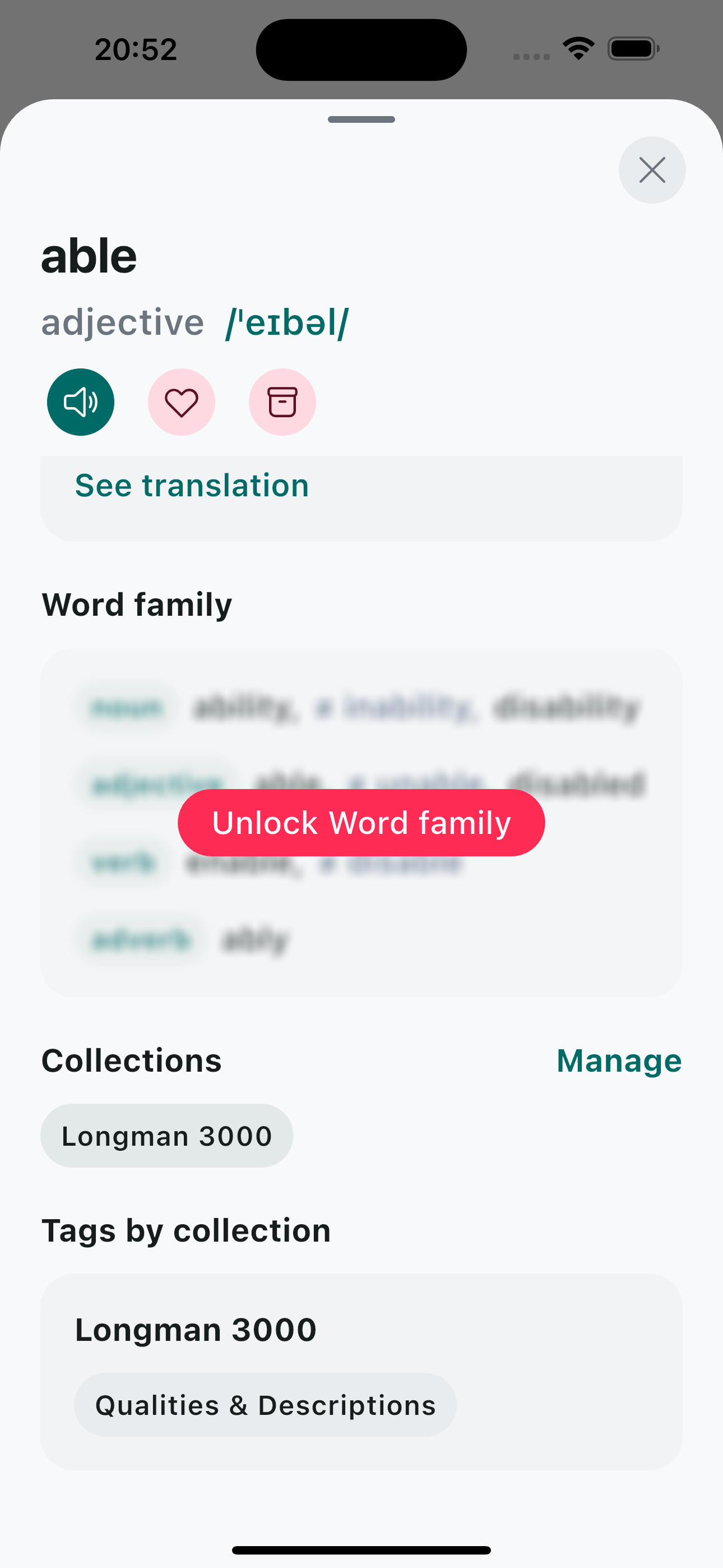 Learn from a word feed that keeps review close supporting screen 2